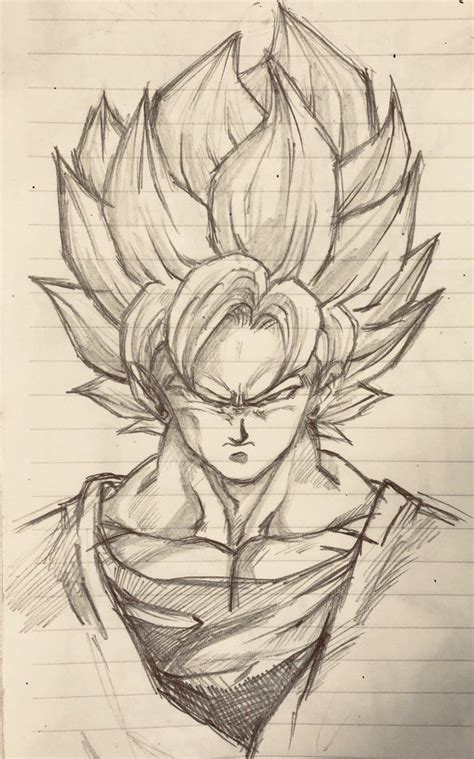 dibujo de goku|goku dibujo en lapiz.